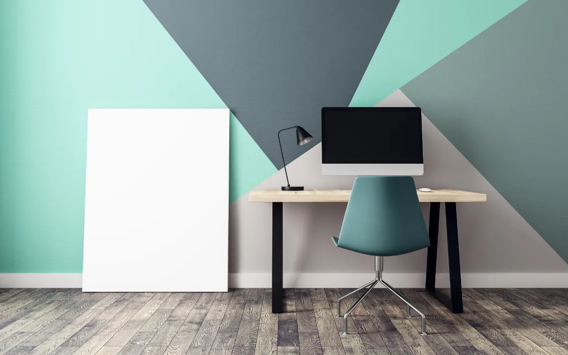 Custom dedicated home office with modern desk and clean design, ideal for remote work in Dallas home addition